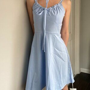 Blue a-line dress